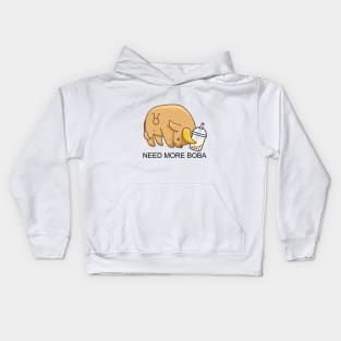 Zodiac Bobaholic Taurus Needs More Boba! Kids Hoodie